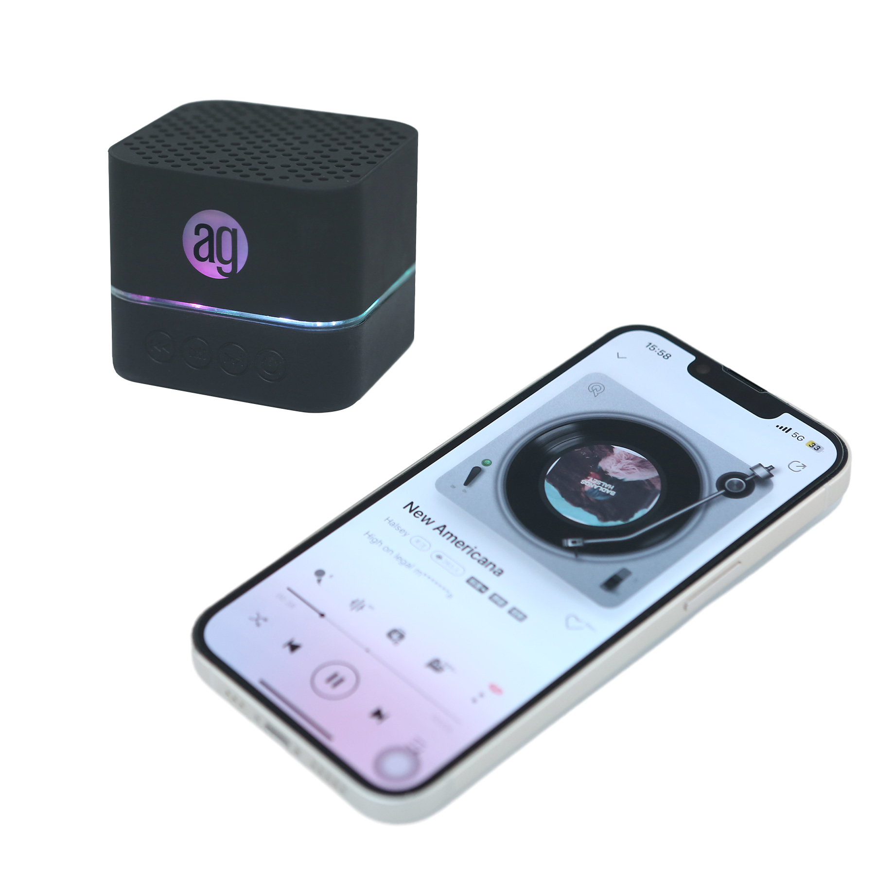 Waterproof Wireless Speaker with Light-up Logo 1