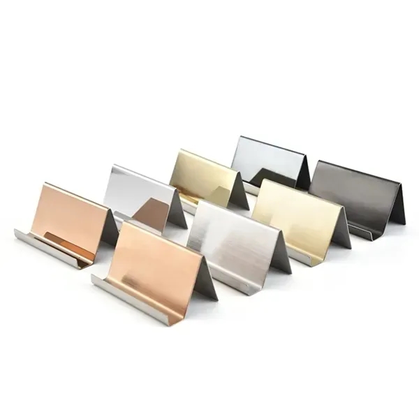 Stainless Steel Business Card Holder with Name Display Stand 6