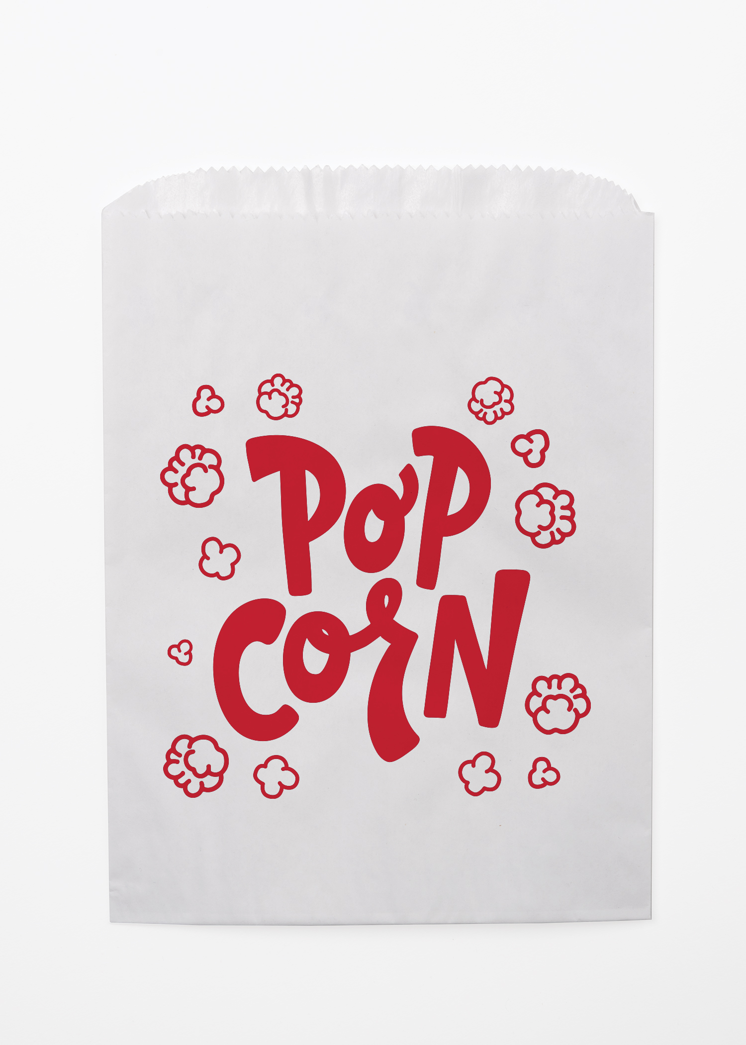 One Color White Food Safe Paper Bags (5.75" x 7.5")