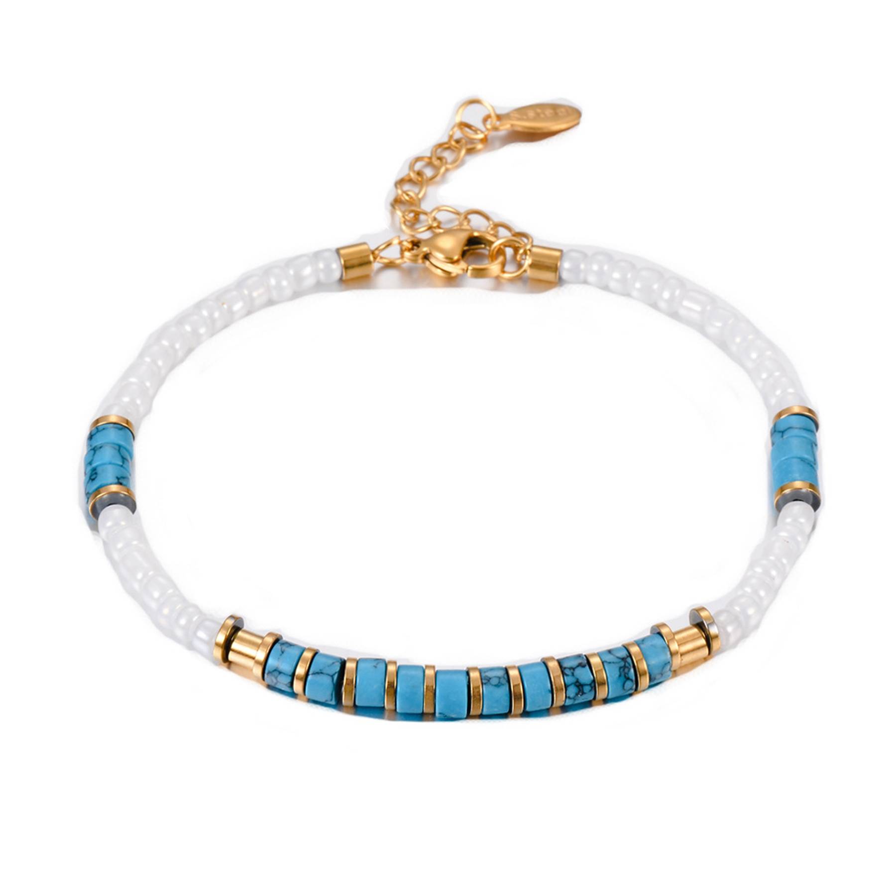 Stainless steel turquoise bracelet 2