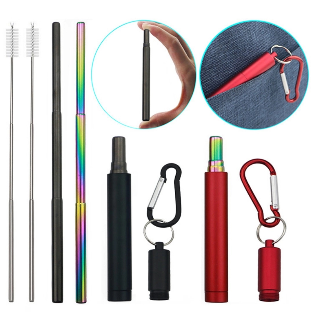 Reusable Telescopic Straw Set with Cleaner Brush 5