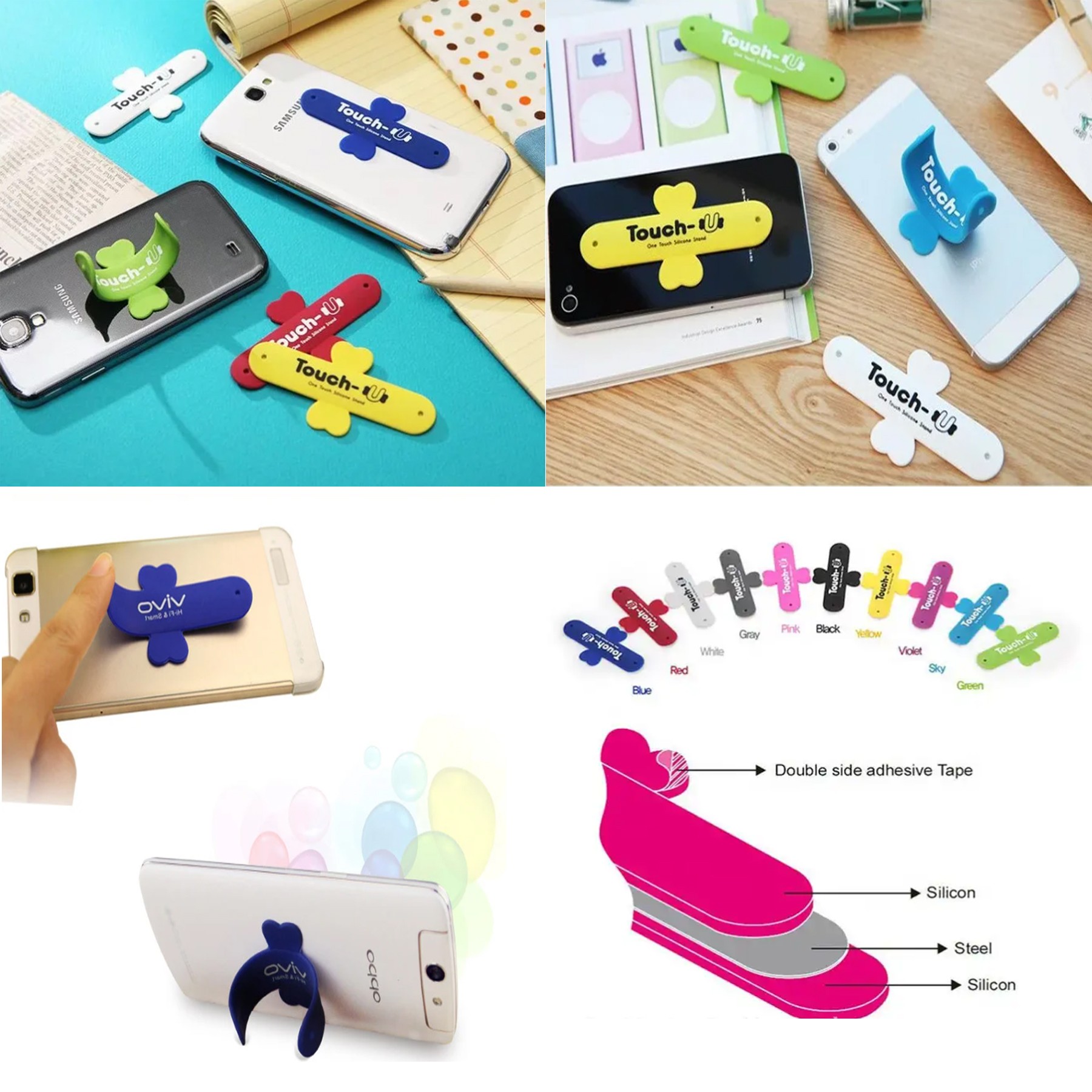 Phone Finger Grip Stick Phone Stand/Tablet Live Phone Stand Holder 2