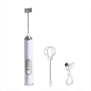 Dual Heads Rechargeable Coffee Mixer Egg Whisk 2