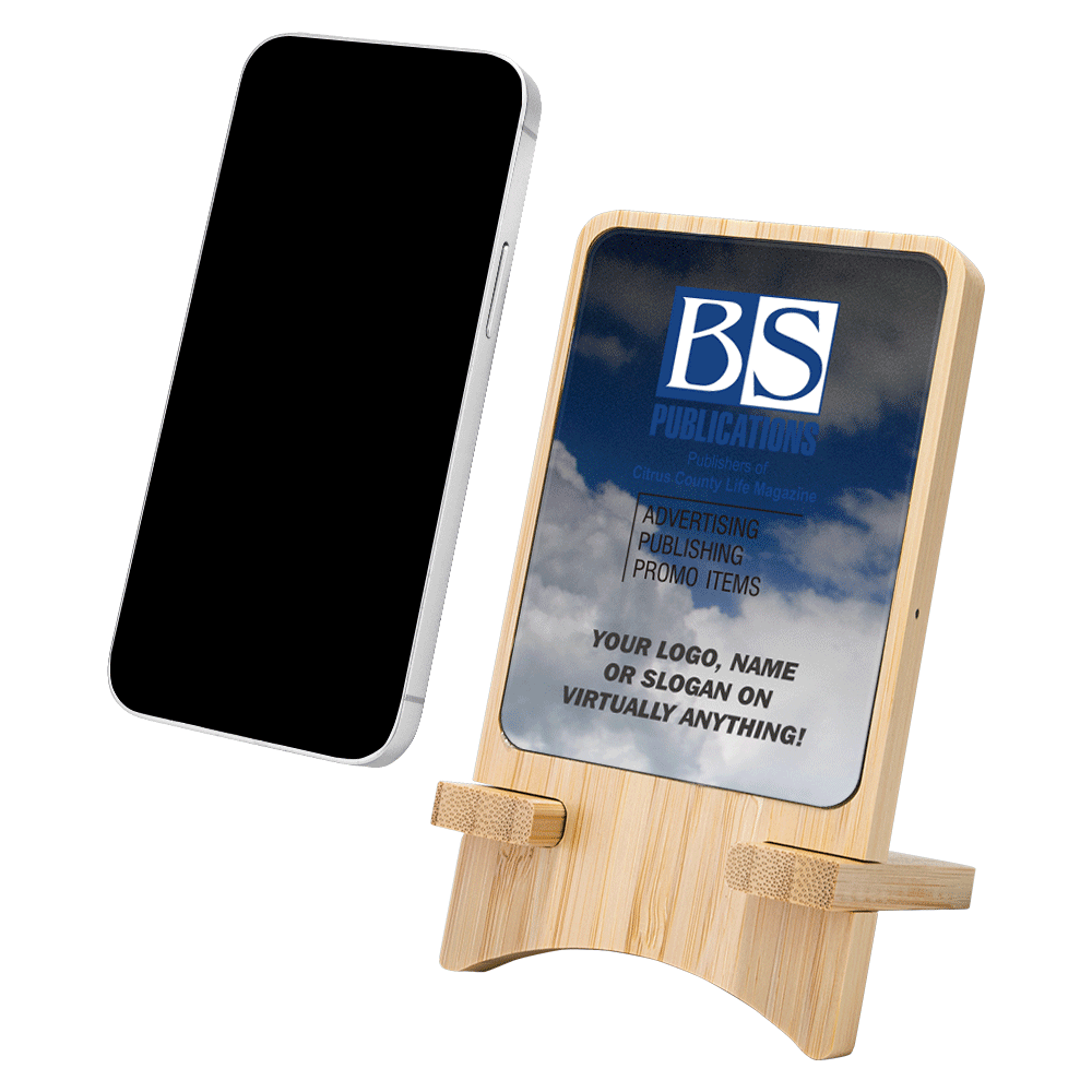 Full color Light-up Bamboo Wireless Charger Stand 7