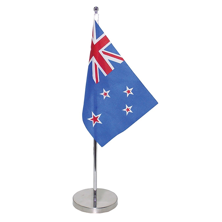 10.6-19.3" Metal Telescopic Flagpole with One Single Reverse Flag 6