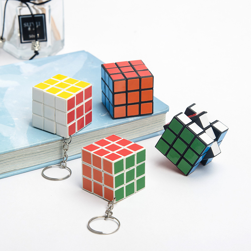Printed Mini Cube w/Keychain 5