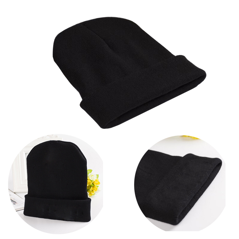Knit Beanie Cap with Cuff 1