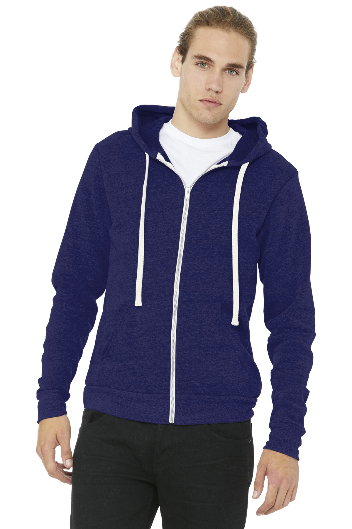 BELLA+CANVAS Unisex Triblend Sponge Fleece Full-Zip Hoodie. BC3909 10