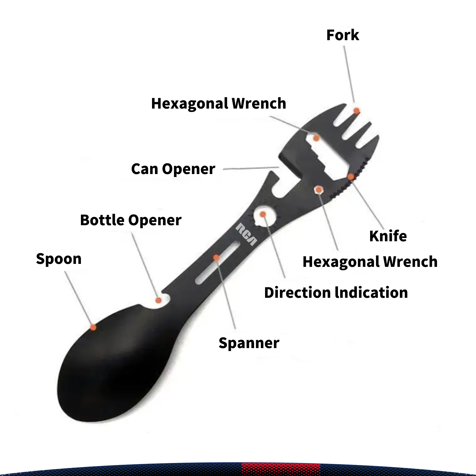Zenvory 10-in-1 Stainless Steel Tactical Spork 5