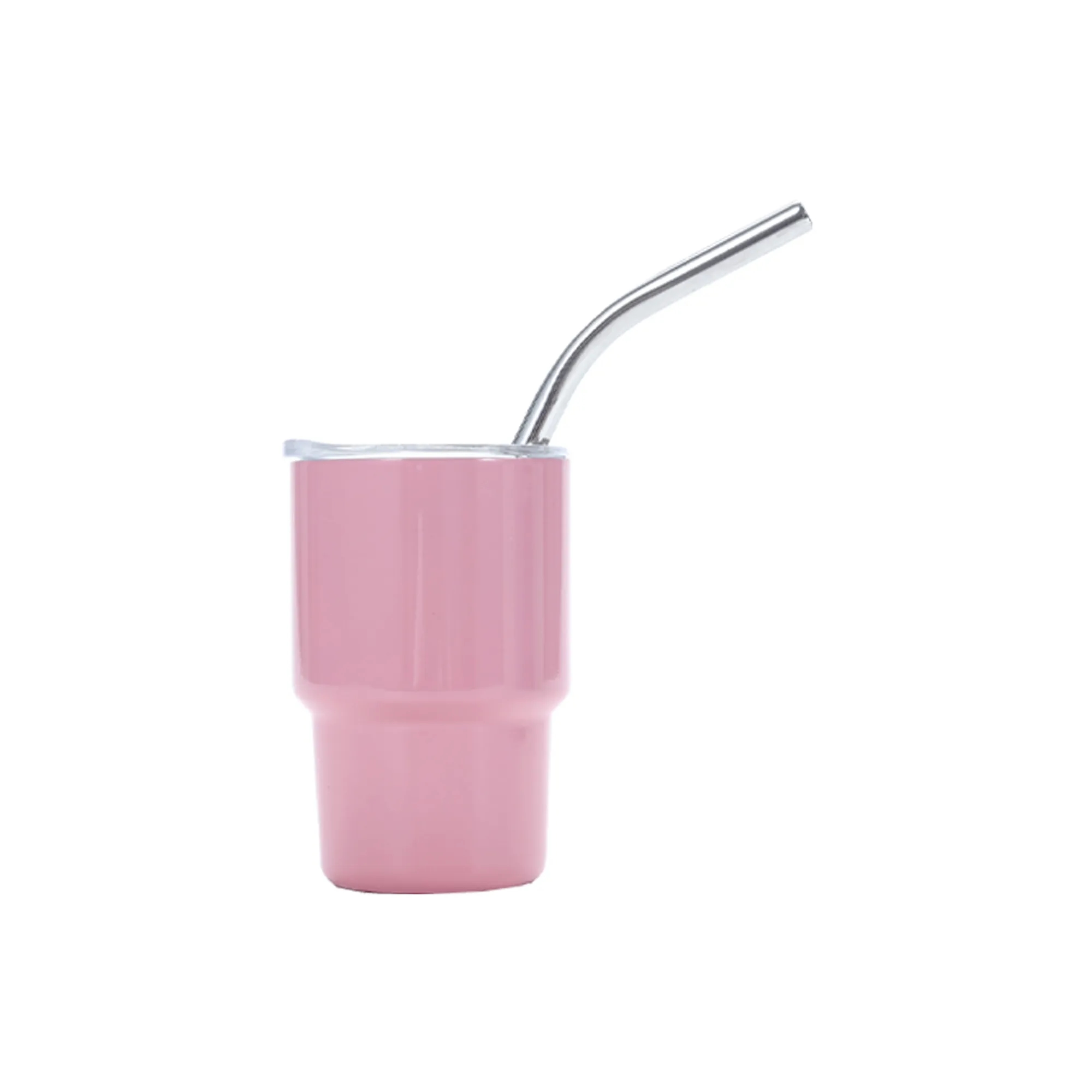 Double Wall 3 Oz Mini Stainless Steel Cup With Lid And Straw 6