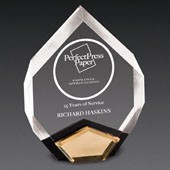 6" x 8" Gold Marquis Acrylic Award 2