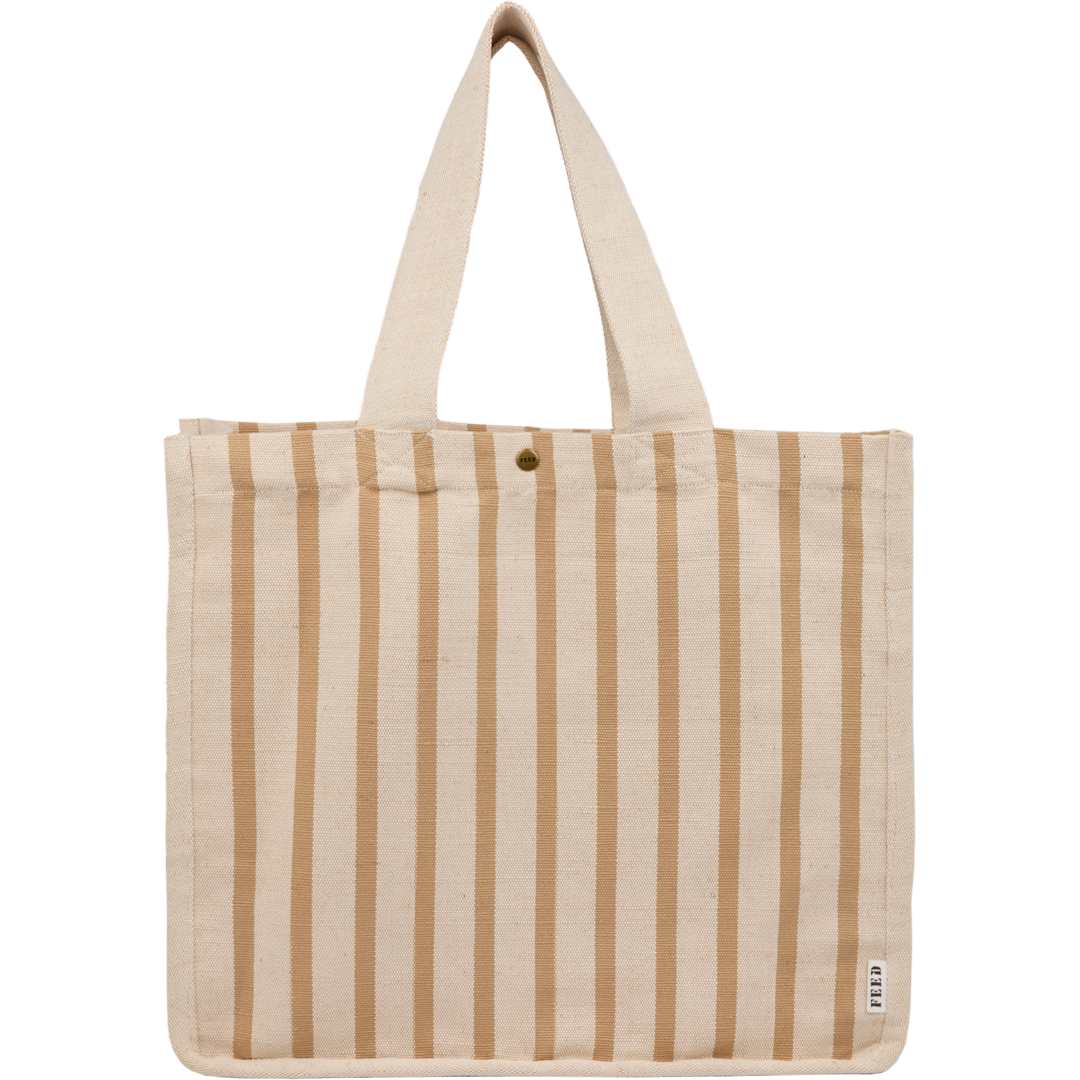 FEED Cotton and Jute Striped Tote 45