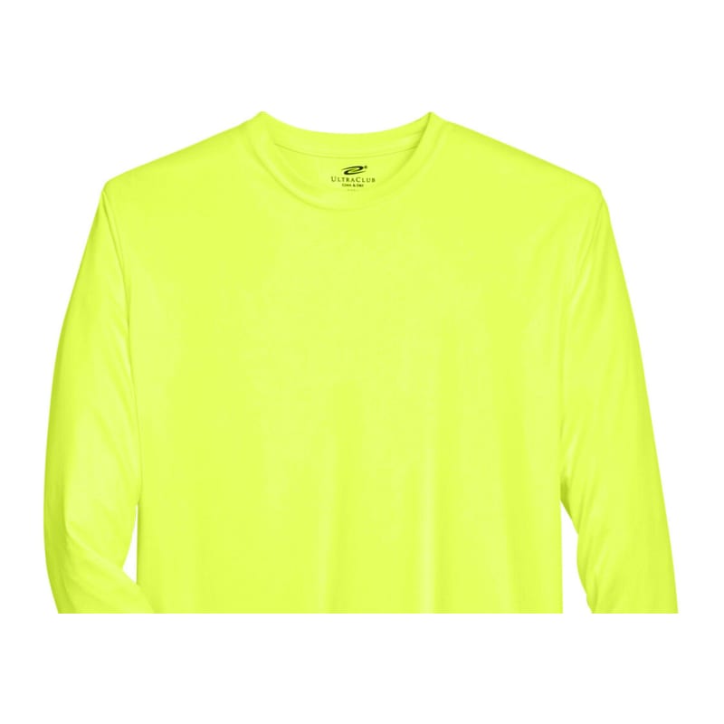 UltraClub Adult Cool & Dry Sport Long-Sleeve Performance Interlock T-Shirt 13