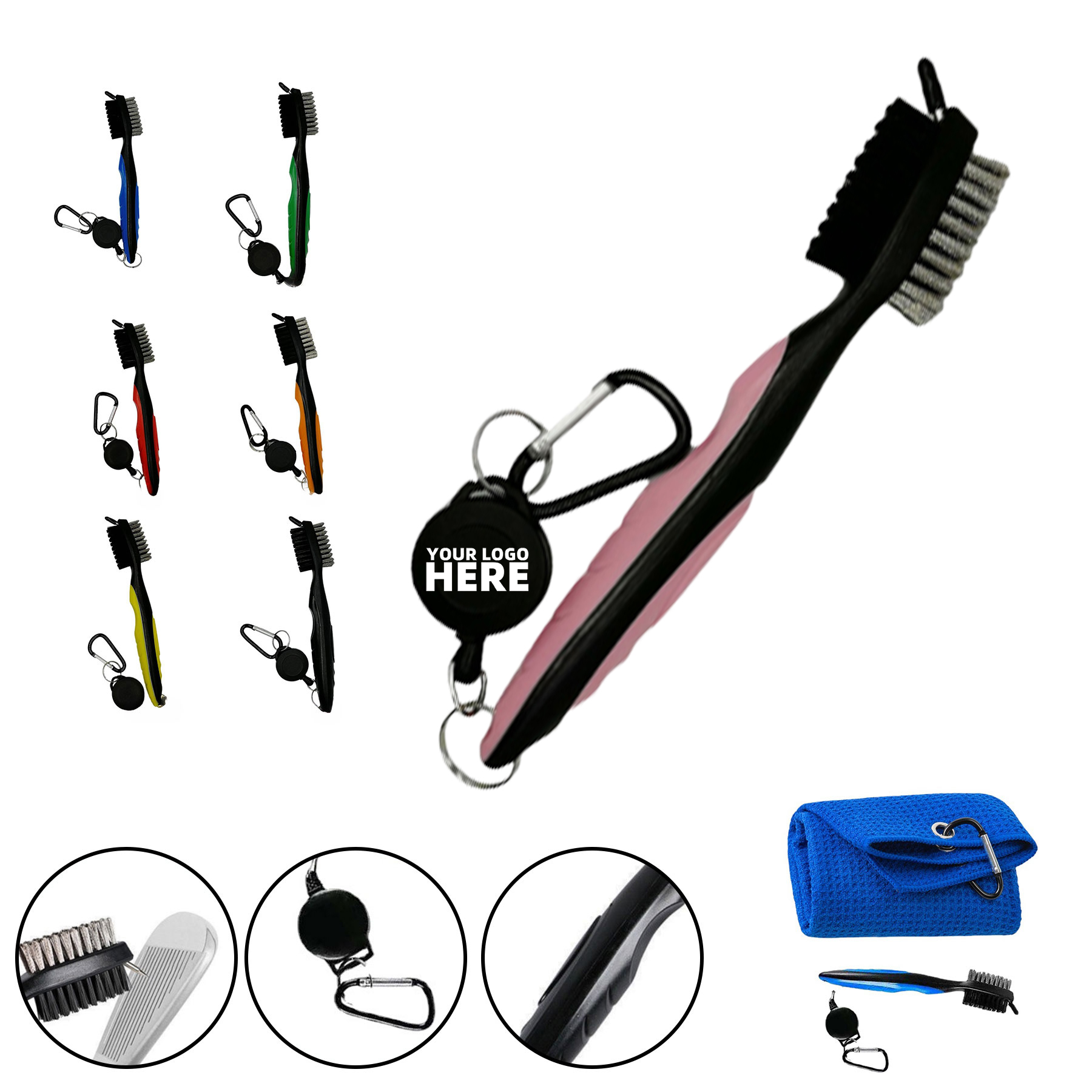 Double Sided Multifunctional Golf Cleaning Brush 1