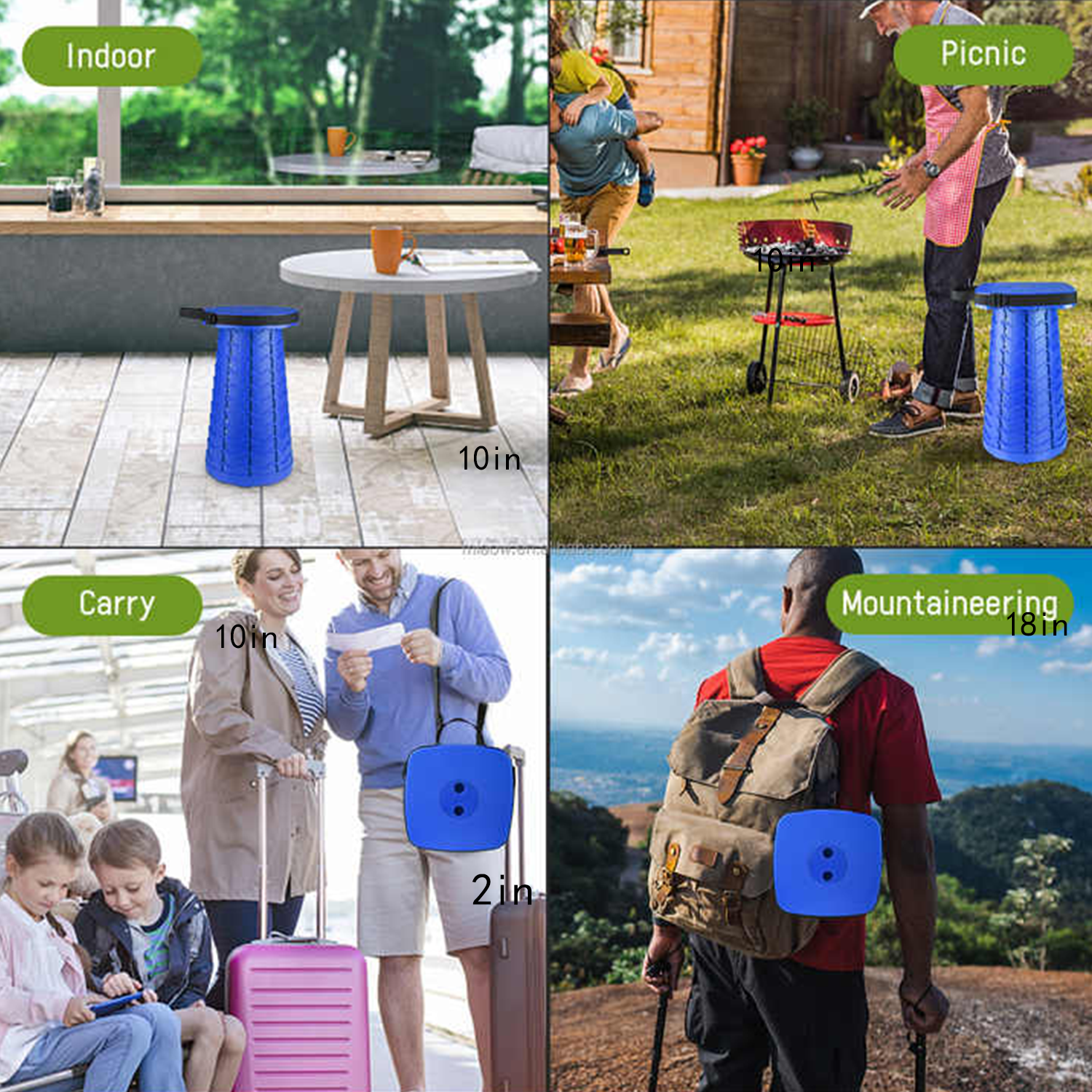 Adjustable Portable Folding Stool for Outdoor Fishing 8