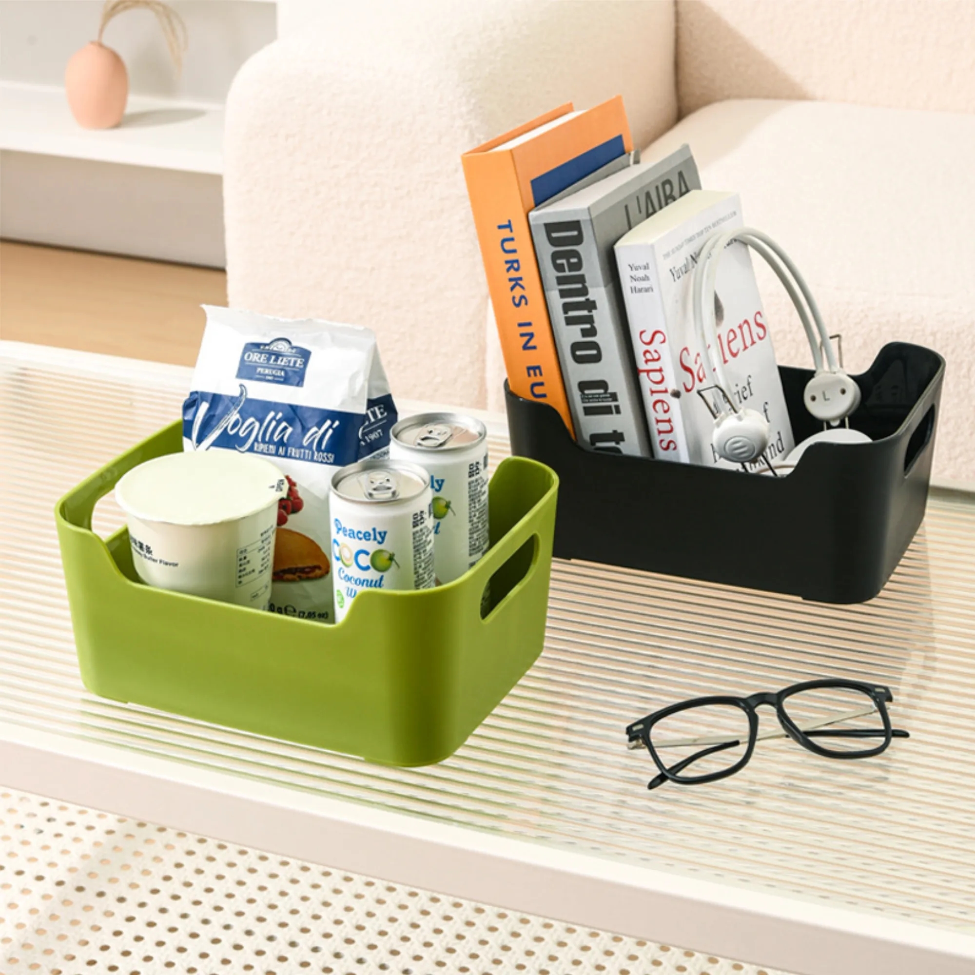 Utility Household Storage Basket Desktop Organizer Holder 2