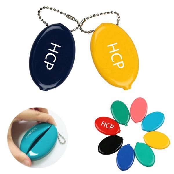 Soft Oval Coin Purse w/Chain 4