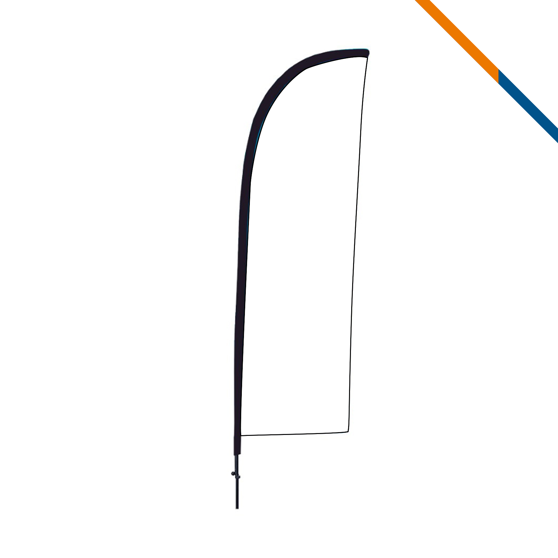 9' Jera Single-Sided Straight Flag 6