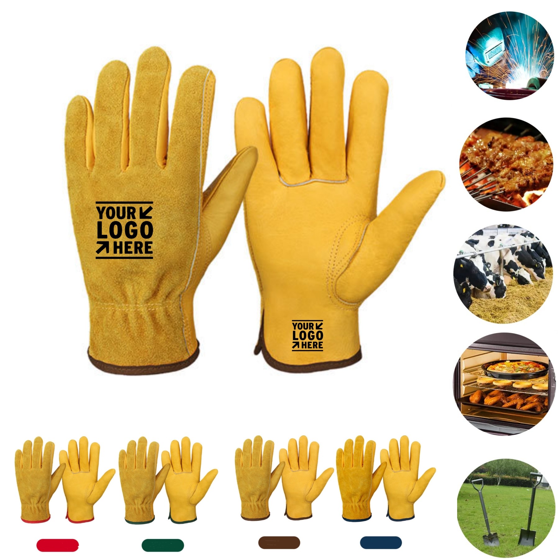 Heavy Duty Cowhide Leather Work Gloves 1