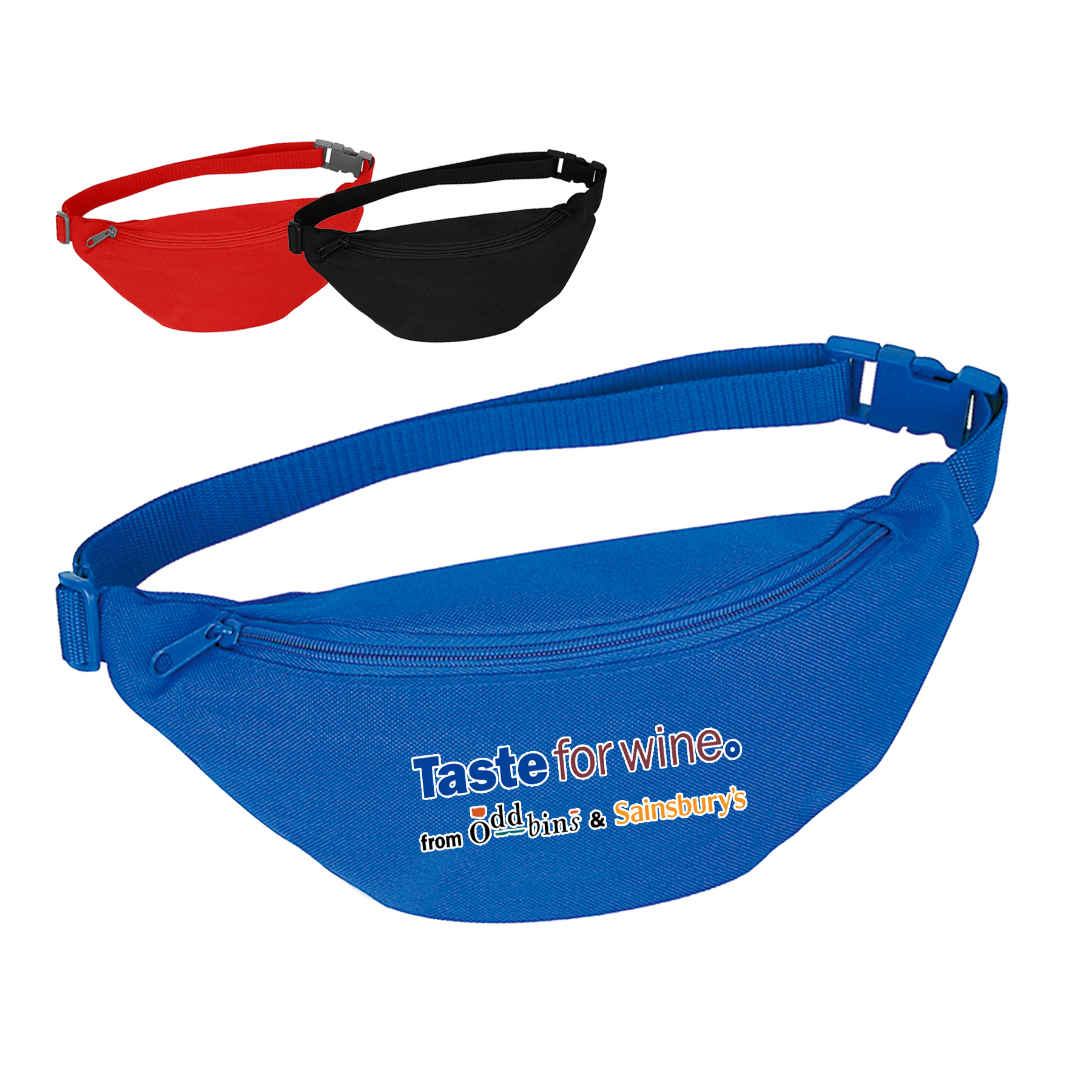 600D Polyester One Pocket Fanny Pack w/ Plastic Snap Closure 3