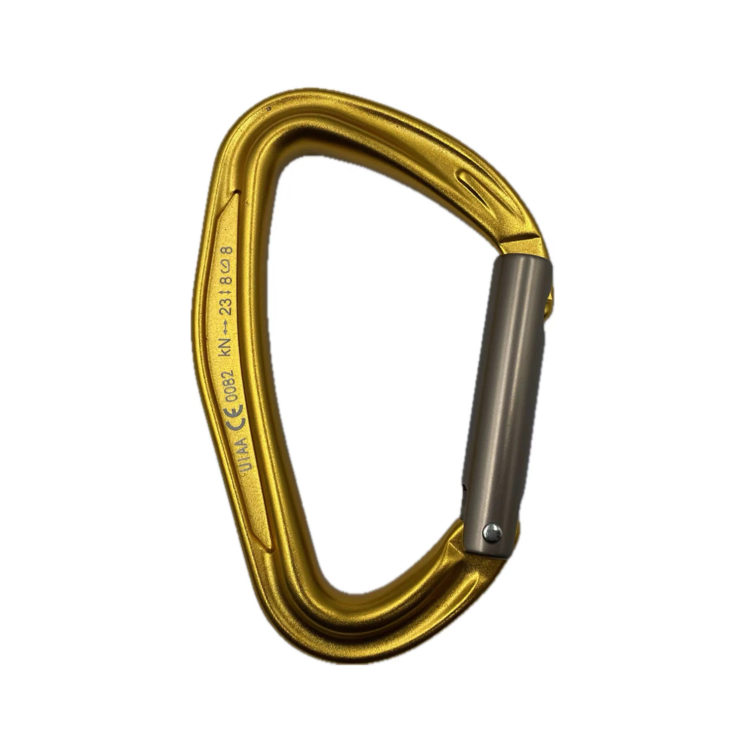 D Shape Straight Gate Aluminum Carabiner 3