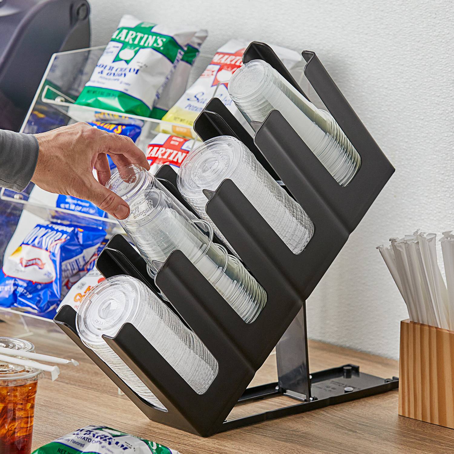Resin Foldable Four-Grid Cup Holder 4