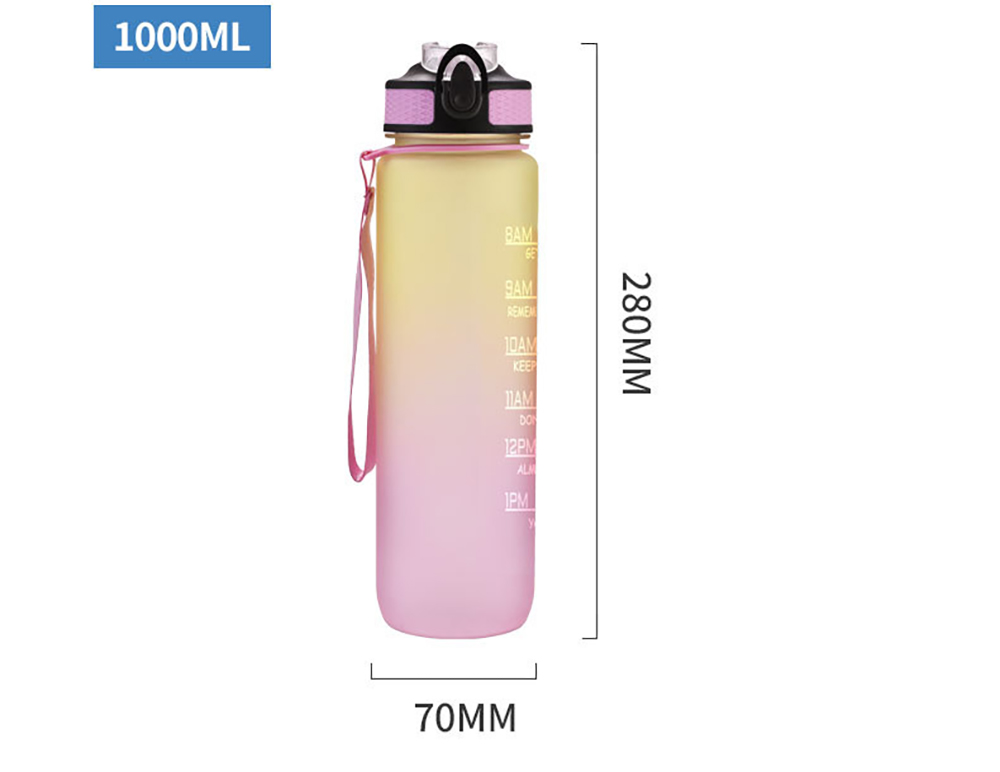 Giotto 32oz Leakproof BPA Free Drinking Water Bottle / Time Marker Straw 14