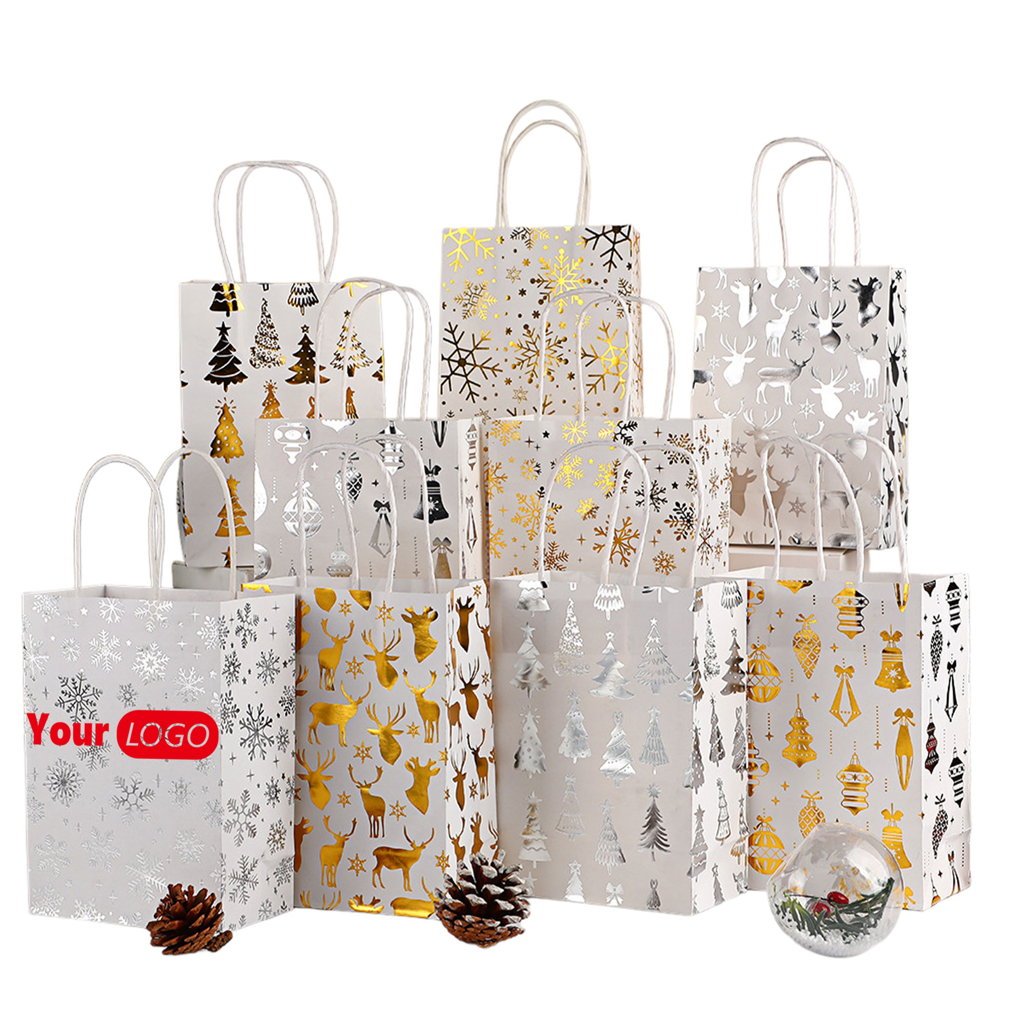 Christmas Gift Wrap Bag with Handles 7