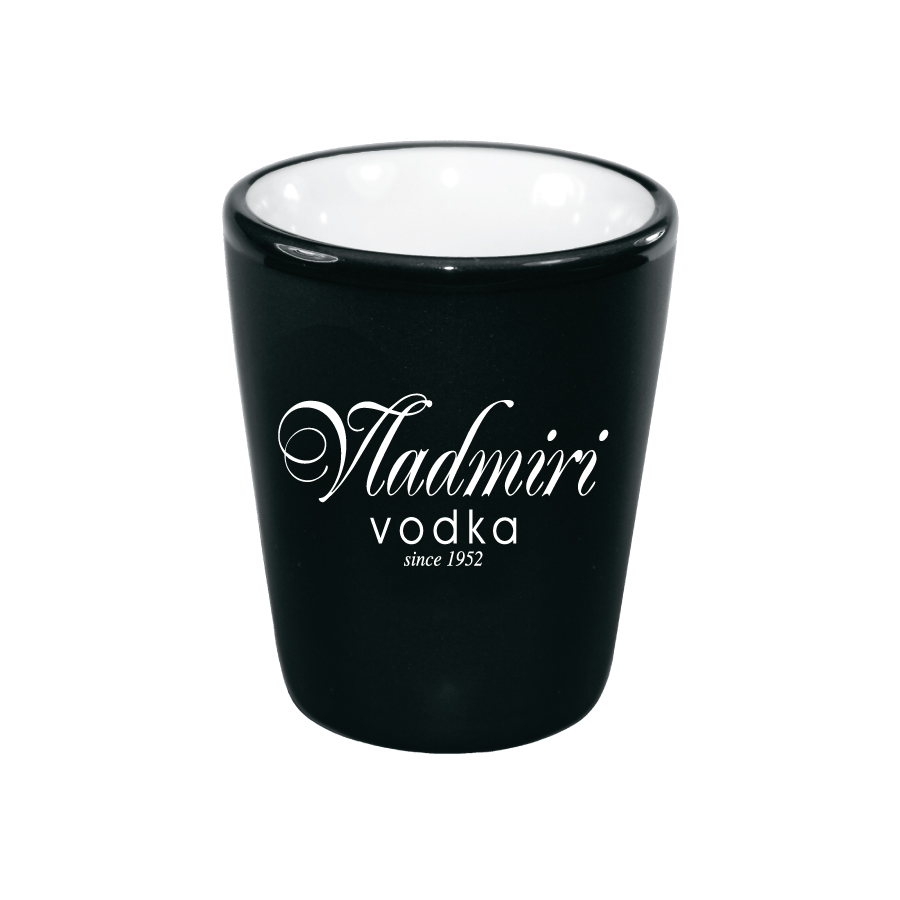 1 5 oz White In / Matte Black Out Hilo Shot