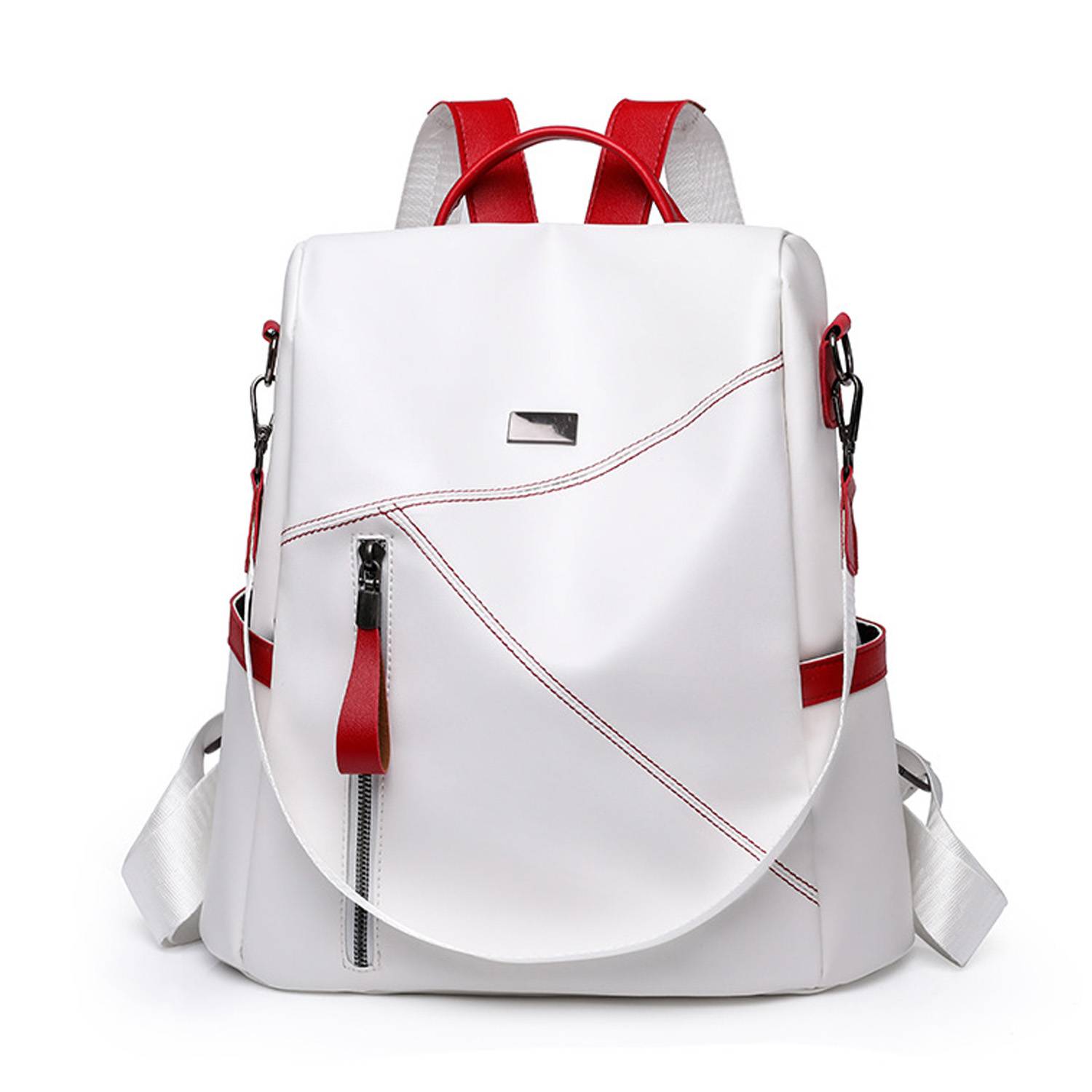 PU fashion soft leather travel backpack 4