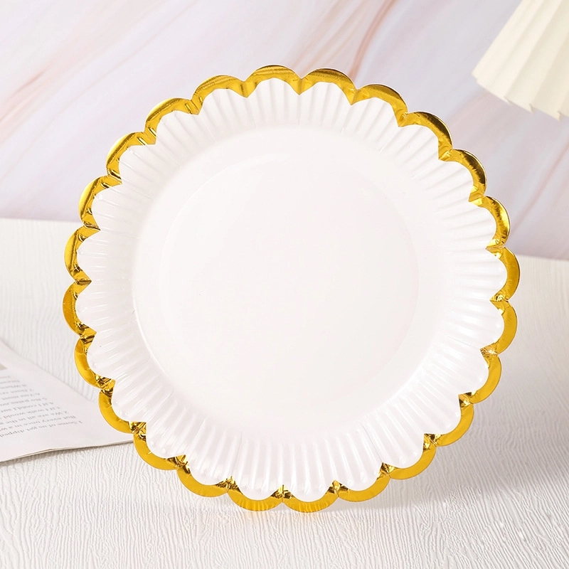 Custom 7" Disposable Party Picnic Salad Dessert Paper Plate 3