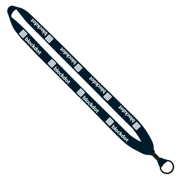 3/4" Cotton Lanyard with Metal Crimp & Split-Ring 24