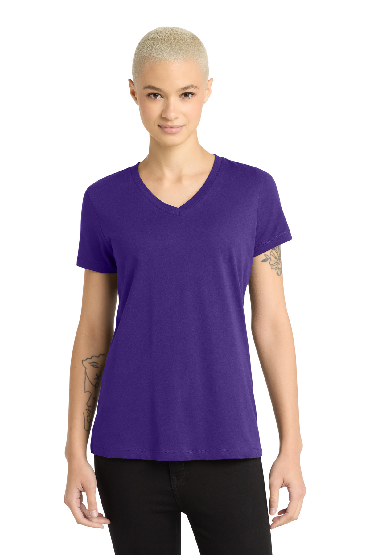 District - Women's Perfect Weight V-Neck Tee. DM1170L 158
