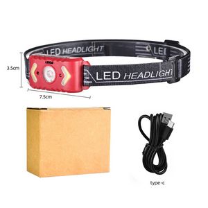 Rechargeable Head Flashlight Lamp With Adjustable White Lights 6