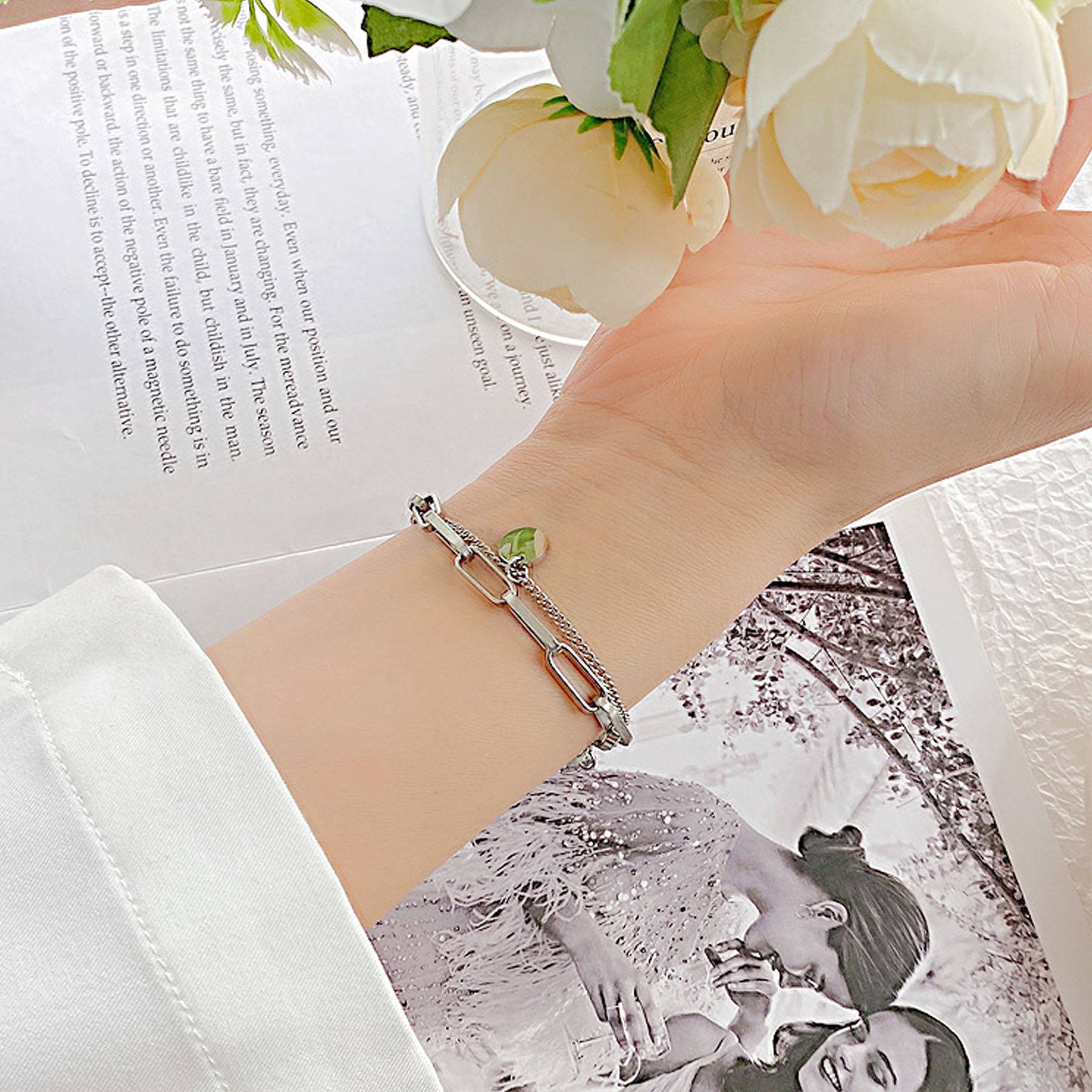 Stainless steel double-layer bracelet 3
