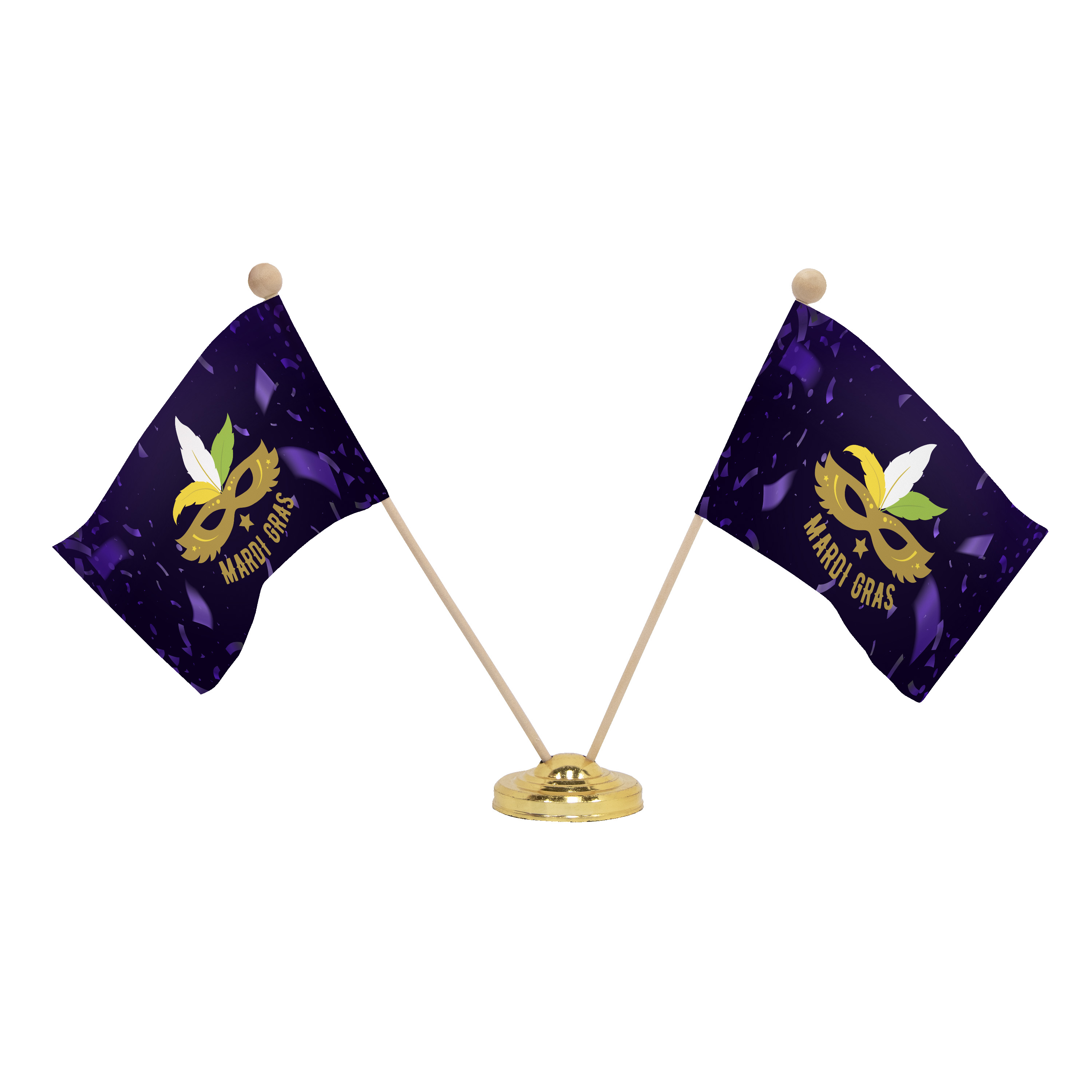 Base for two 4" x 6" Stick Flags 3