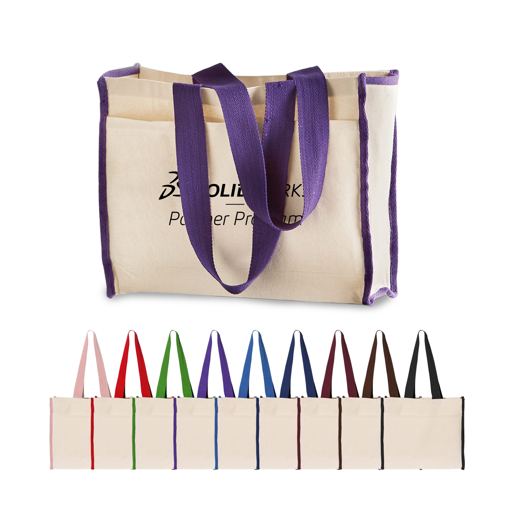 100% Heavy Duty 12 oz. Cotton Canvas Tote Bag 8