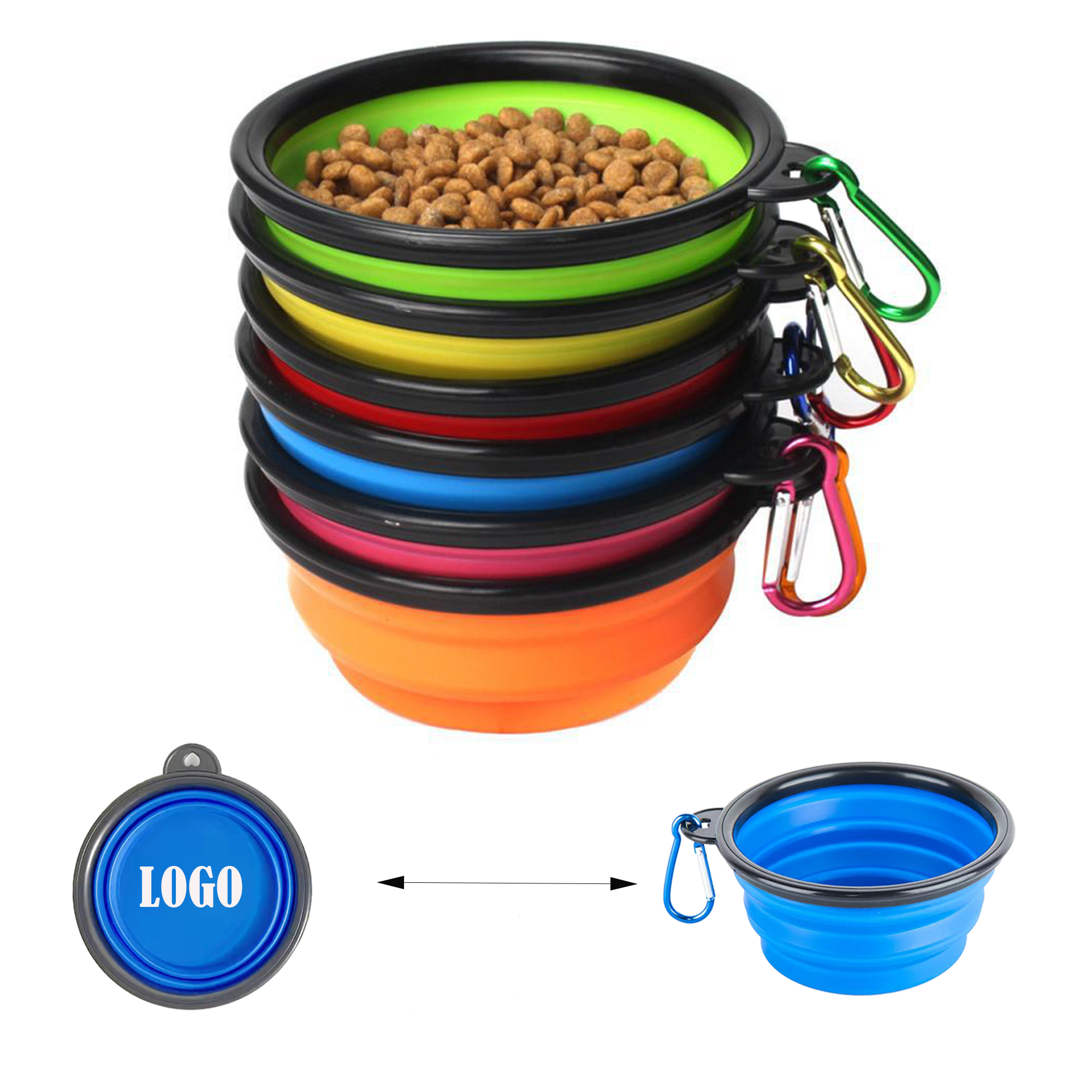 Space-Saving Collapsible Dog Bowl For Camping MOQ100 2