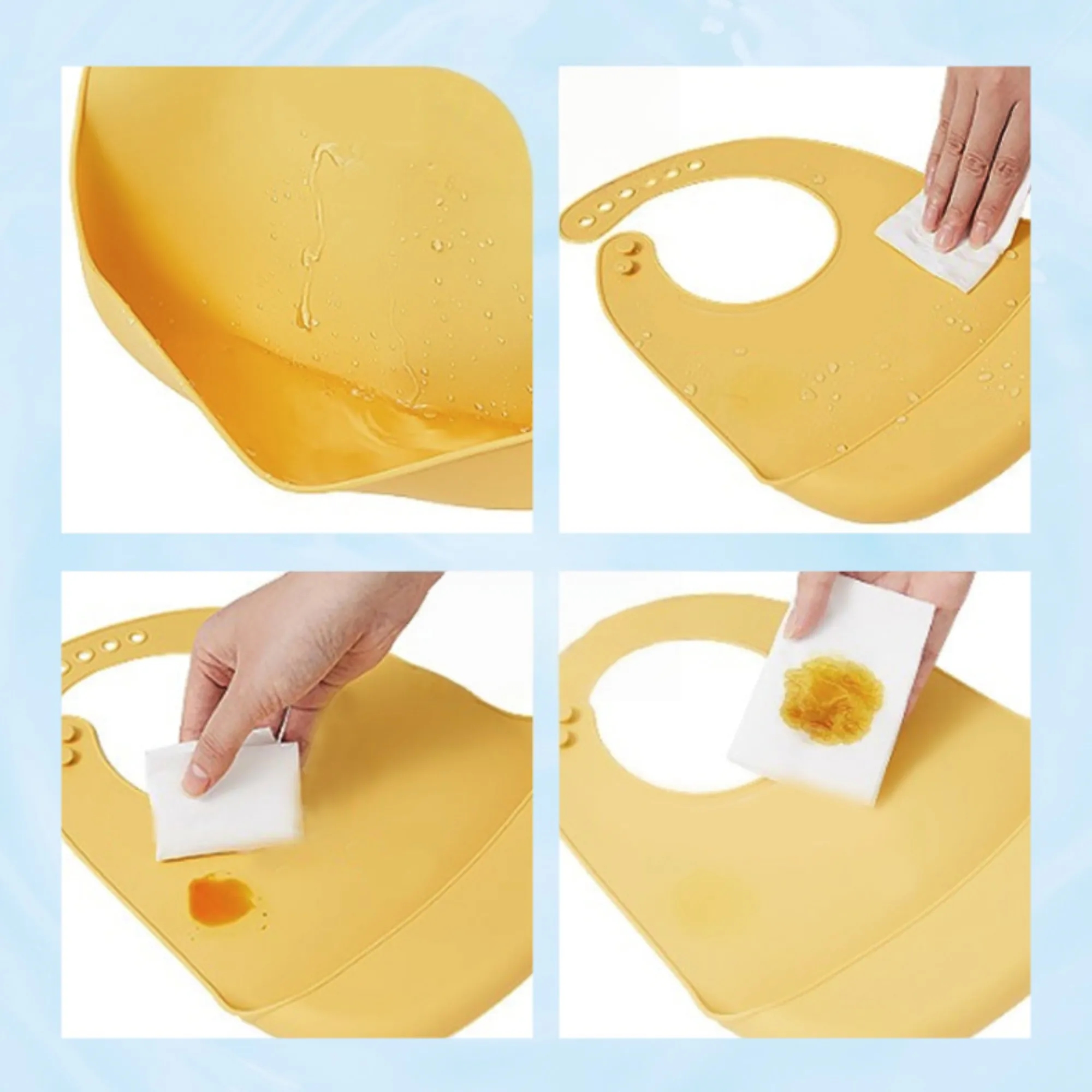 Baby Food-Grade Silicone Waterproof Bib 5