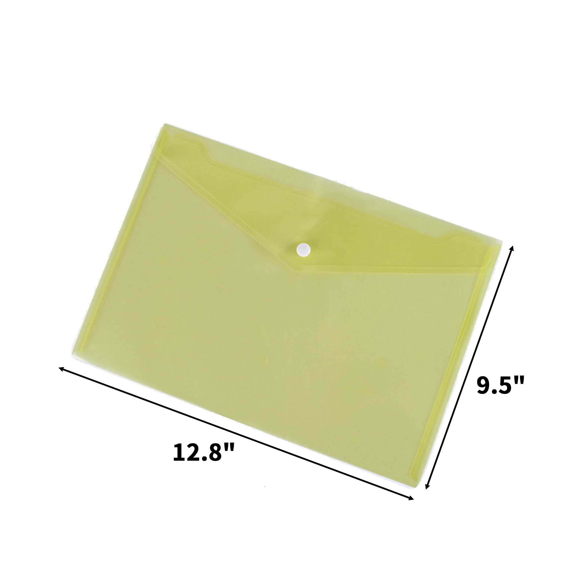 Transparent Plastic Document Folder With Reusable Snap Closure 4