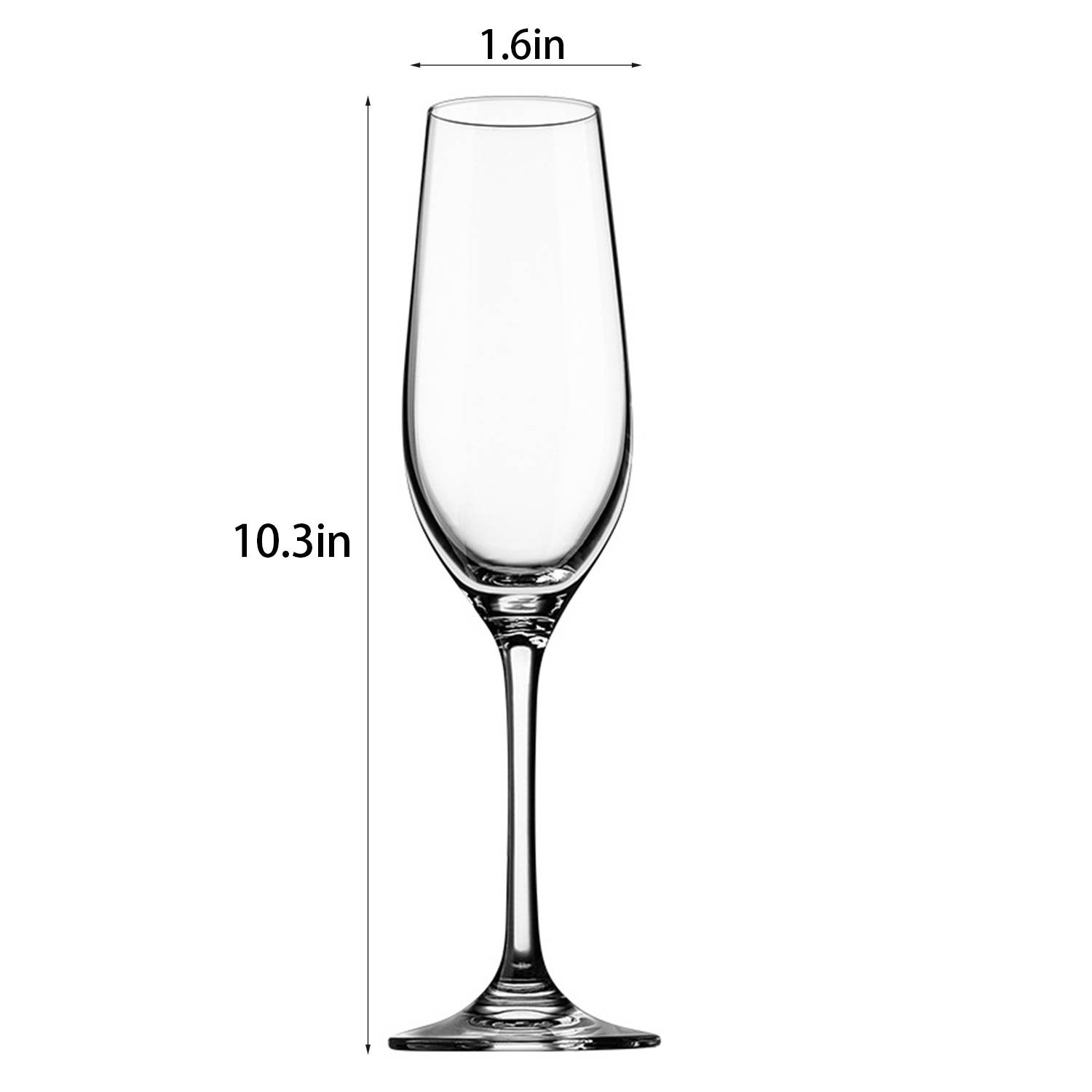 6oz Lead Free Crystal Champagne Flute 3