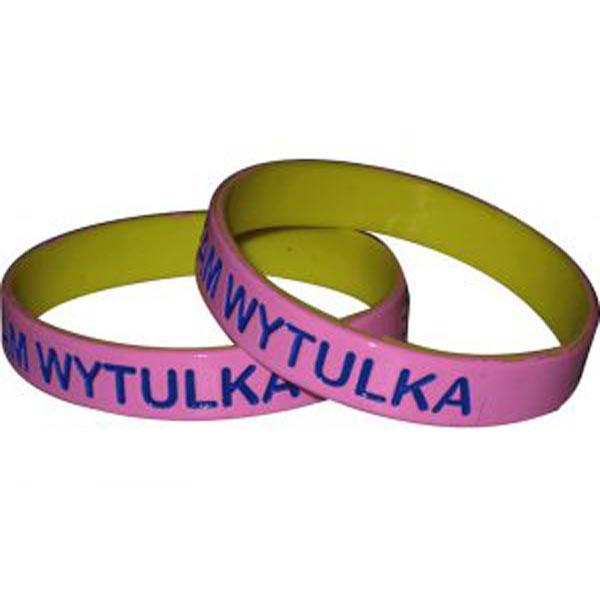 1/4 Inch Dual Layer Customized Silicone Wristband 3