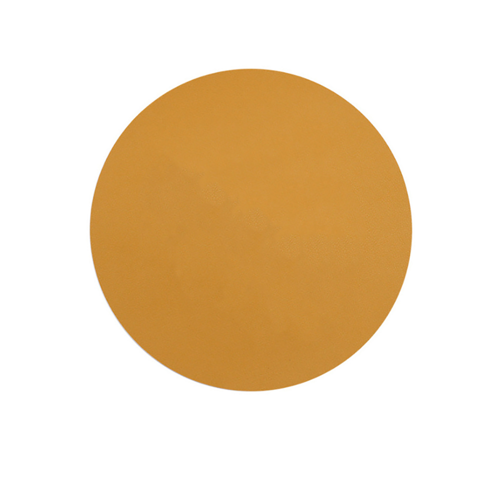 PU Round Rubber Computer Mouse Pad with Stitched Edge 6