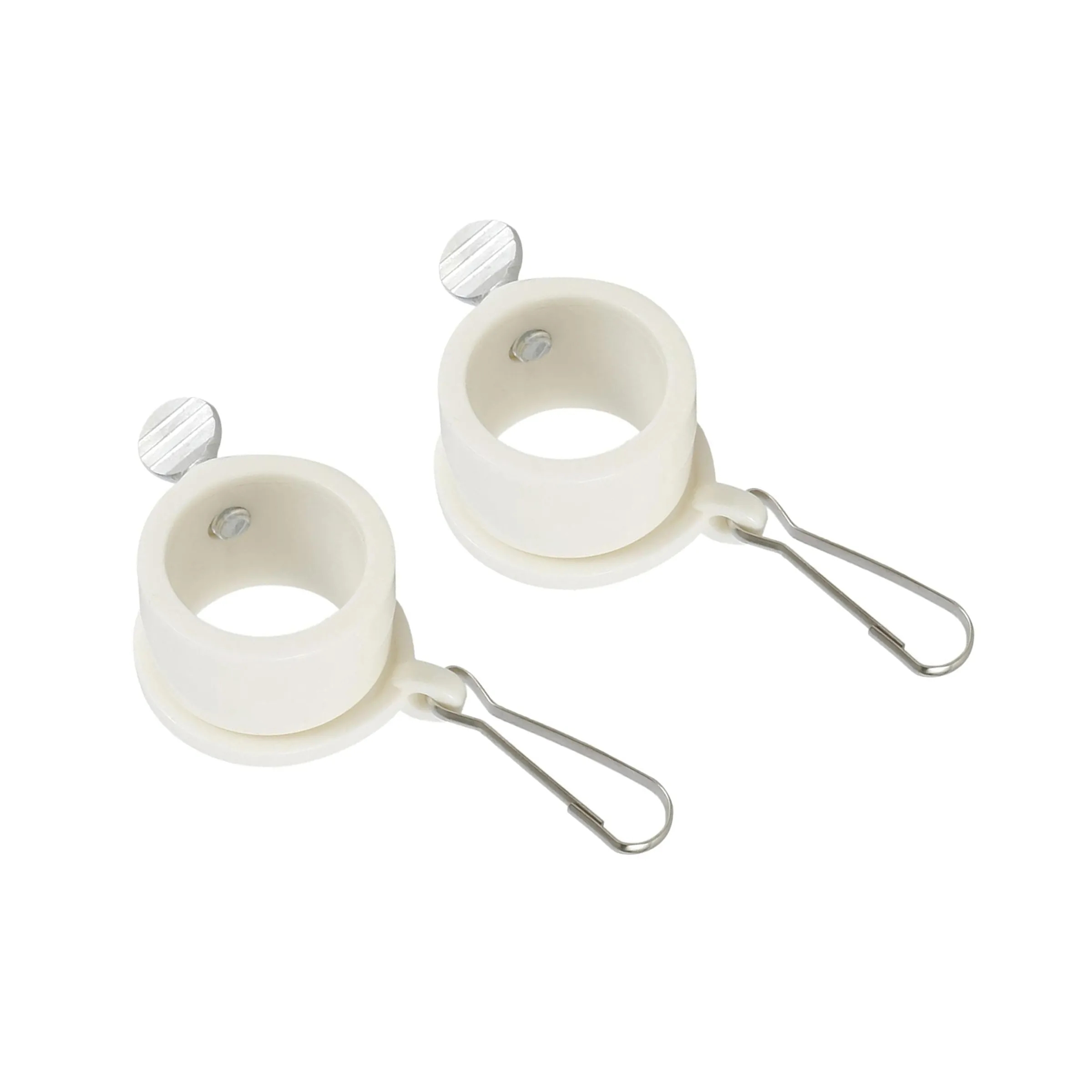 1",1.25",1.5",2" White Plastic Rotating Flagpole Clips 2