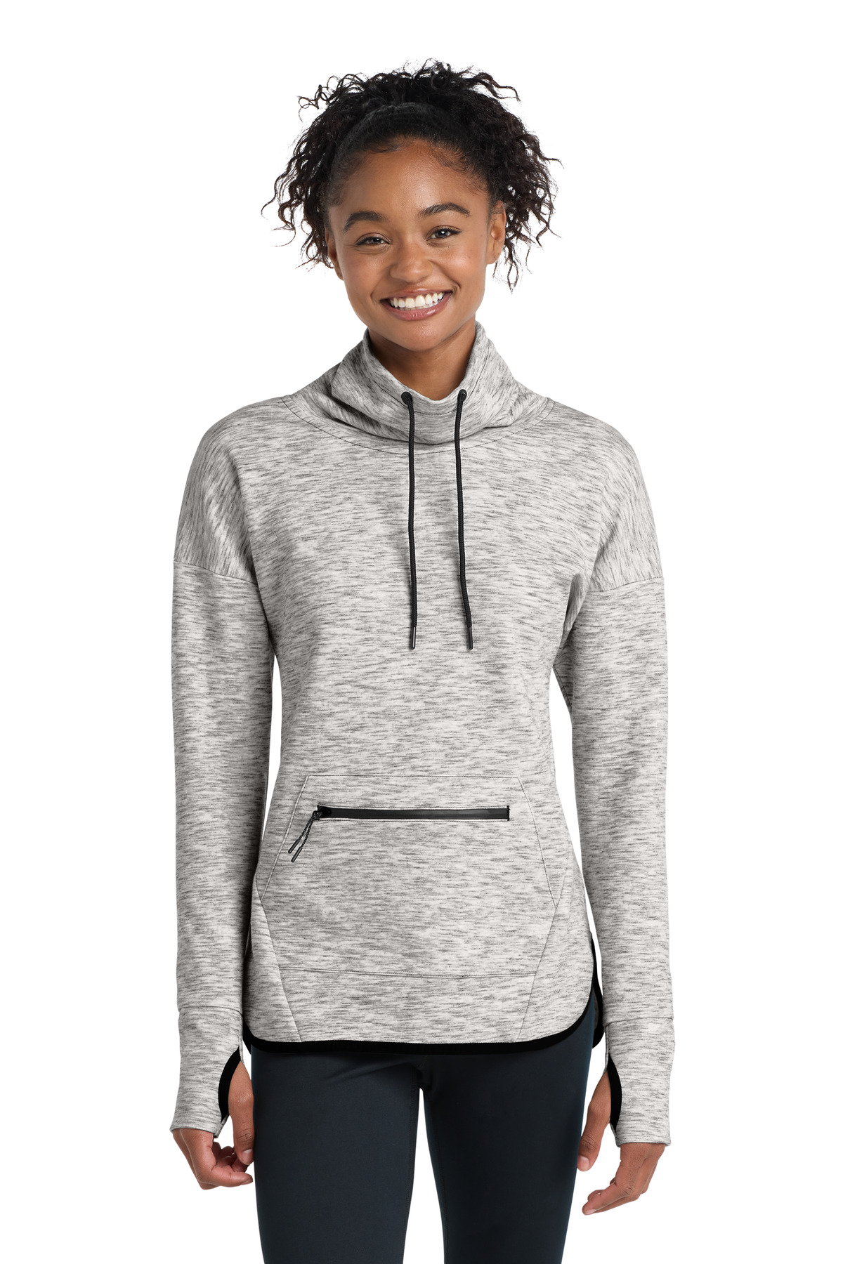 Sport-Tek Women's Triumph Cowl Neck Pullover LST280, custom hoodie or sweatshirt with logo imprint 9