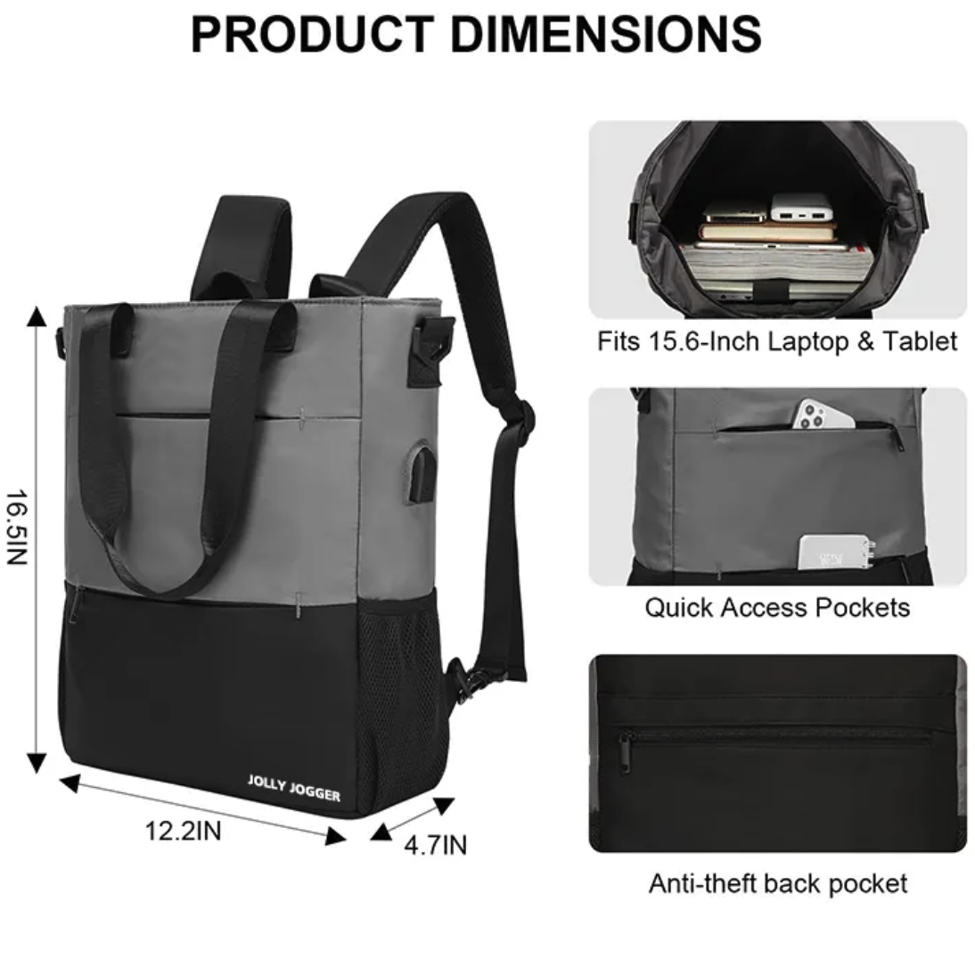 Backpack Tote Women Laptop Daypack 2