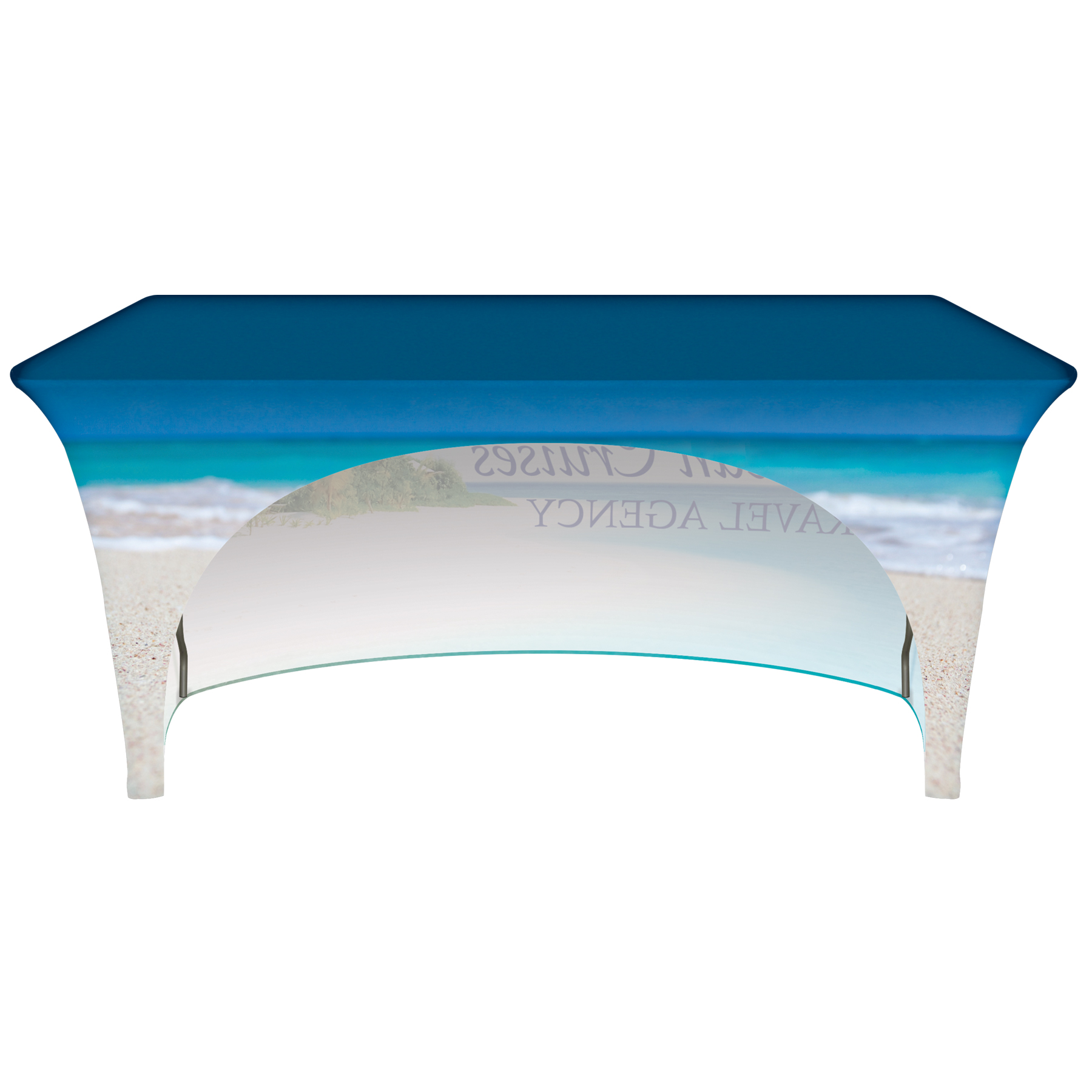 6' Customized Open Back Stretch Style Table Cover 5