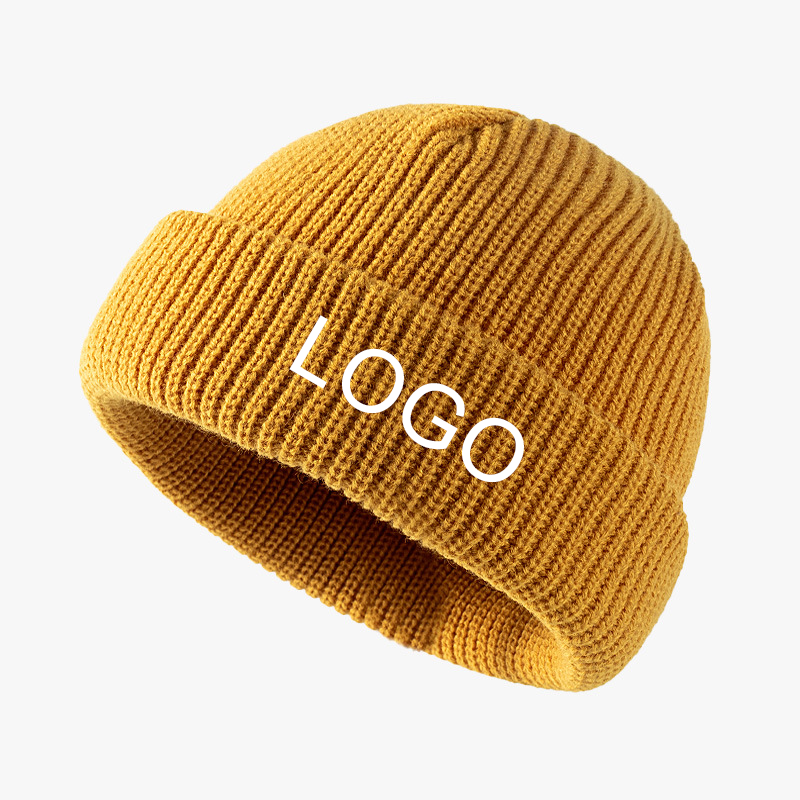 Acrylic Knit Cap With Embroidered Logo 4