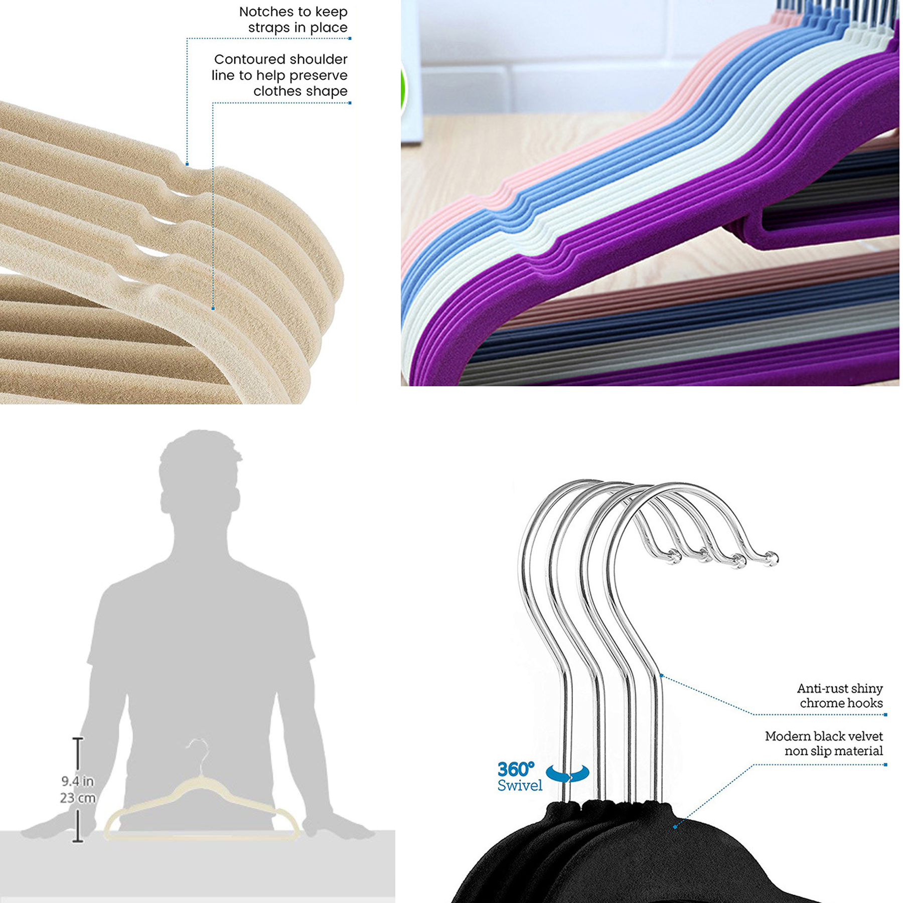Velvet Suit Clothes Hangers 2