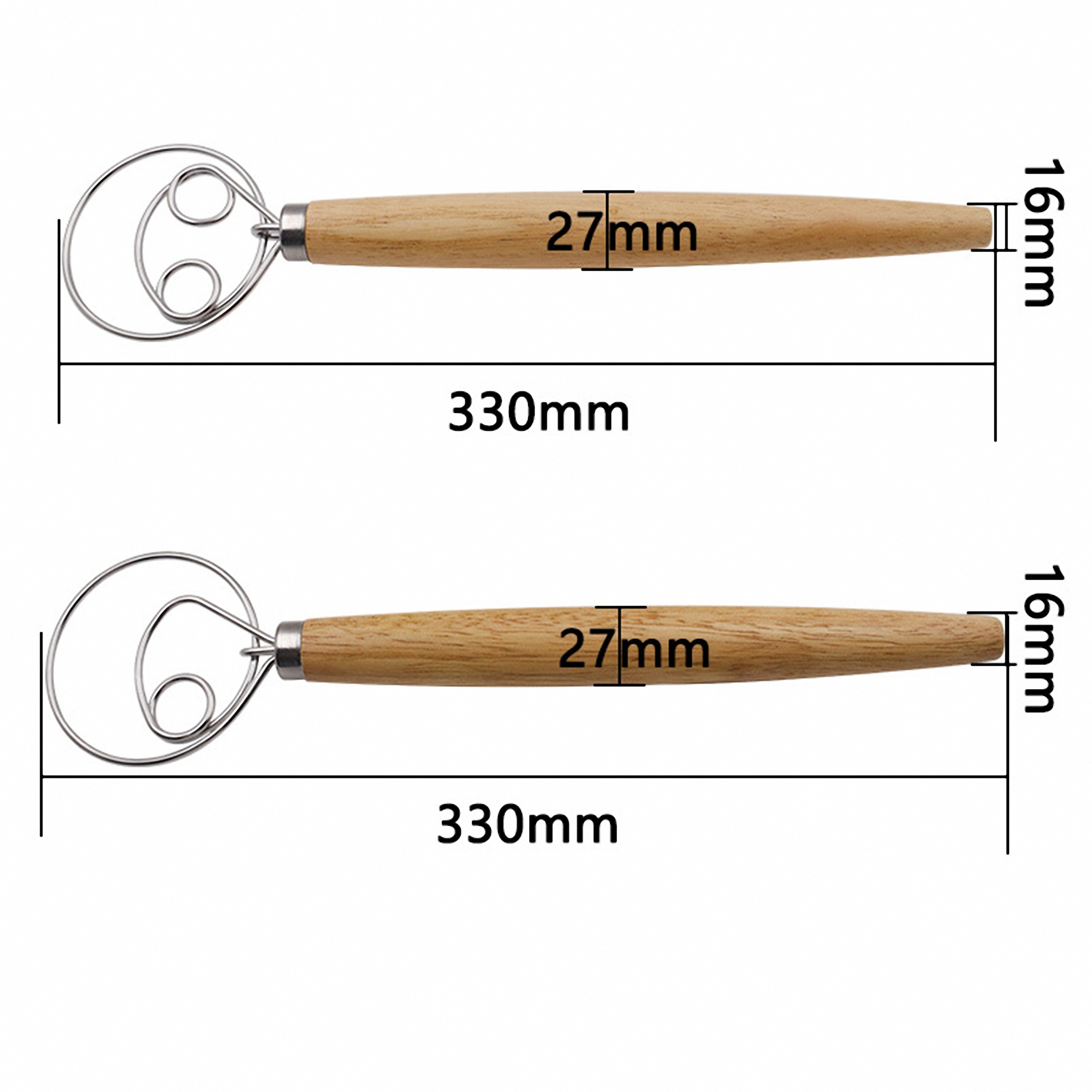 13" Wooden Handle Egg Beater 4